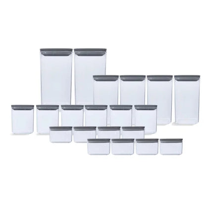 [20 PIEZAS] Set de Recipientes Herméticos + 3 Recipientes de Vidrio de Regalo