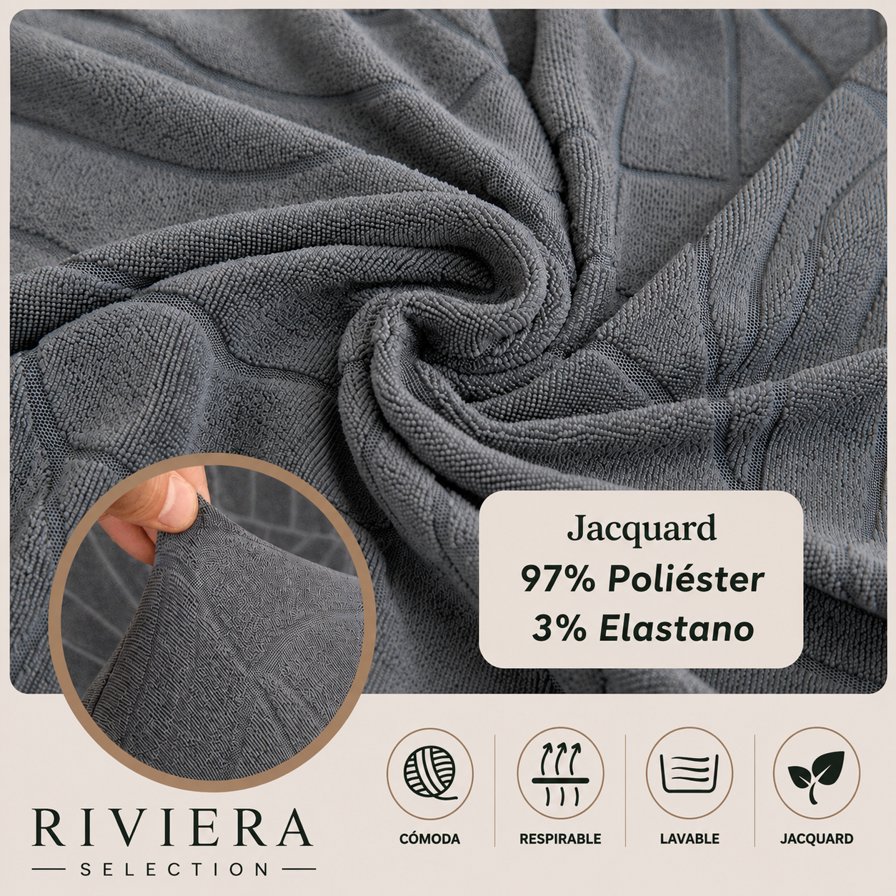 [COMPRÁ 1 Y LLEVÁ 2] Funda Impermeable de Jacquard Premium para Sillón + Manta de Peluche de Regalo