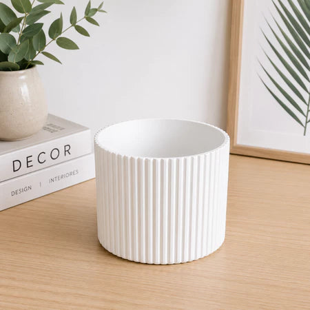 Kit de 3 Floreros Decorativos Acanalados – Diseño Moderno
